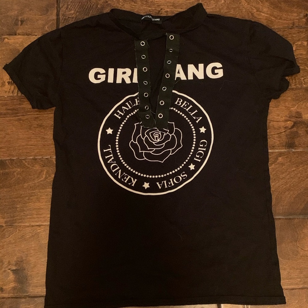 Girl Gang Deep VNeck Shirt
